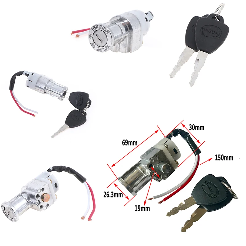 

Universal Battery Chager Mini Lock with 2 keys For Motorcycle Electric Bike Scooter E-bike Electric Lock