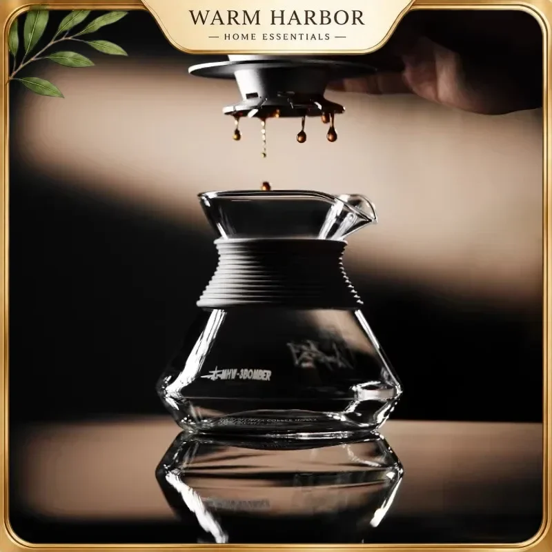 Mhw-3bomber Aroma Coffee Server Enhanced Aroma Glass Carafe Pour Over Drip Coffee Pot Barista Home Brewing Accessories Gift - view 4