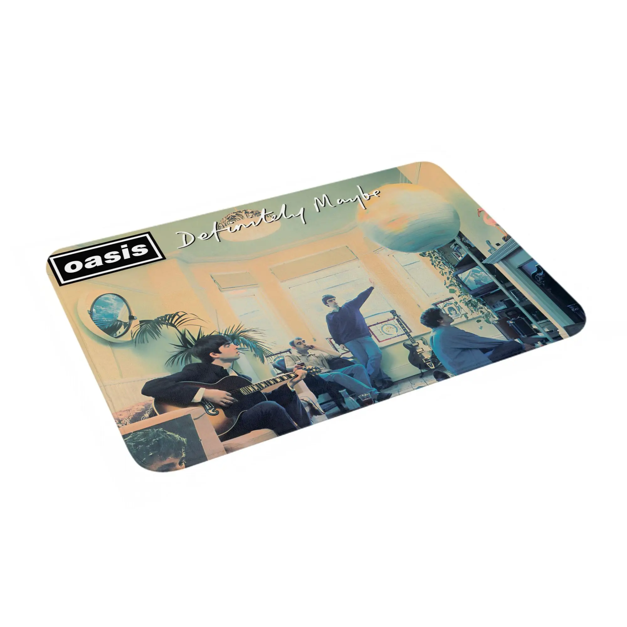 

Definitely Maybe Artwork Rock Band Albums Bathroom Rugs Mat Soft O-Oasis Bath Rugs Mats Carpet Non-Slip for Kitchen Shower