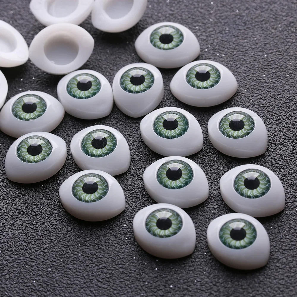 Yeux de sécurité ovales en plastique pour bricolage, yeux de dinosaure, artisanat au crochet, herbe, accessoires de poupée, jouet animal, marionnette, exécutif, 20 pièces