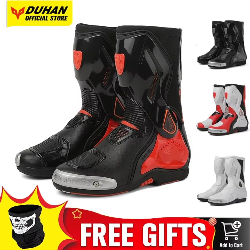 

Новые мотоциклетные ботинки, гоночная обувь для бездорожья, нескользящие мотоциклетные профессиональные водонепроницаемые ботинки с высоким берцем для горного велосипеда