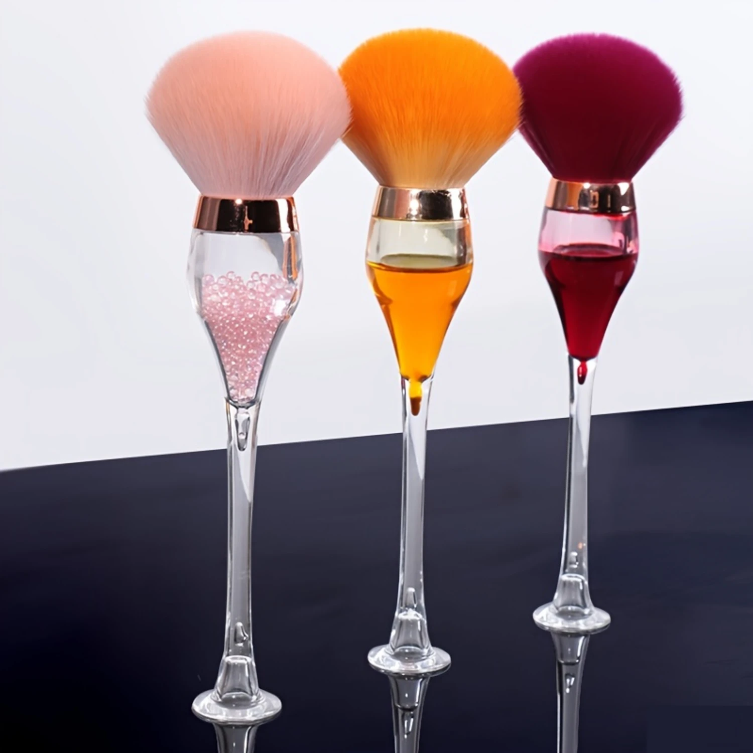 

Single Red Wine Glass Makeup Brush Can Stand And Shake Professional Makeup Tools For Face And Eyes