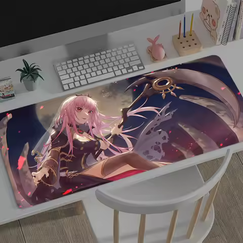 Mouse Pad Large Hololive Mori Calliope Computer Office Game Table Mats Rubber Anti-slip Gaming Keyboard Long Desk Pads Mousepad