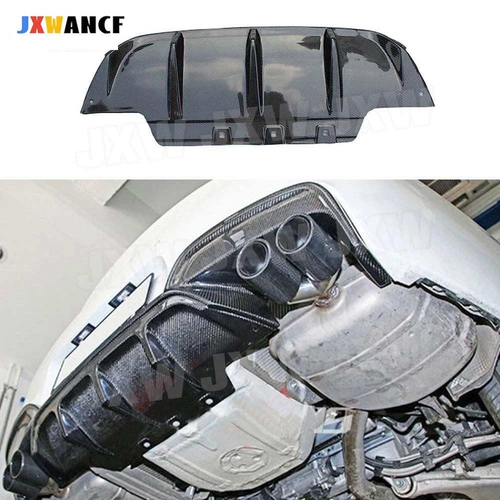 

JXWANCF Carbon Fiber Car Rear Diffuser Lip for BMW 6 Series F06 F12 F13 M6 2012-2017 Rear Rear Diffuser Lip Guard Spoiler FRP