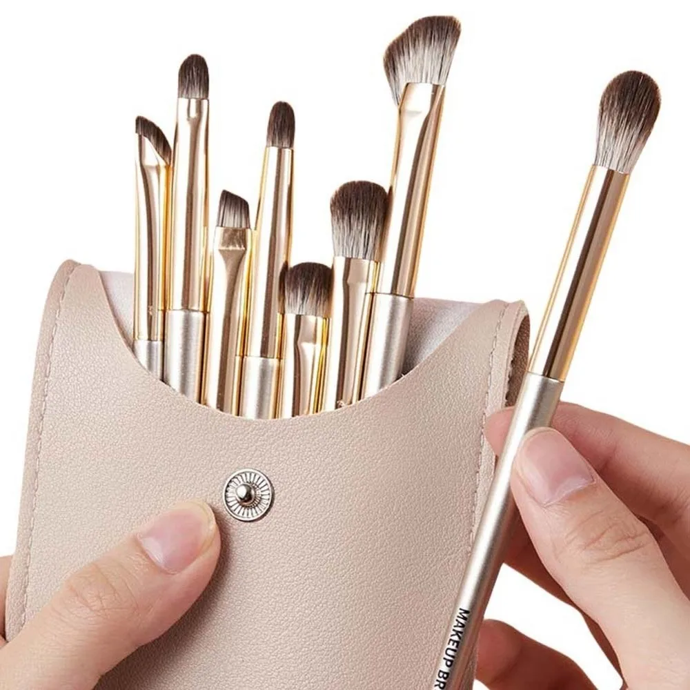 8 pezzi strumento per trucco set di pennelli per ombretto viso abbronzante contorno pennelli per trucco kit 8 pezzi cosmetici fodera pennello per sopracciglia principianti