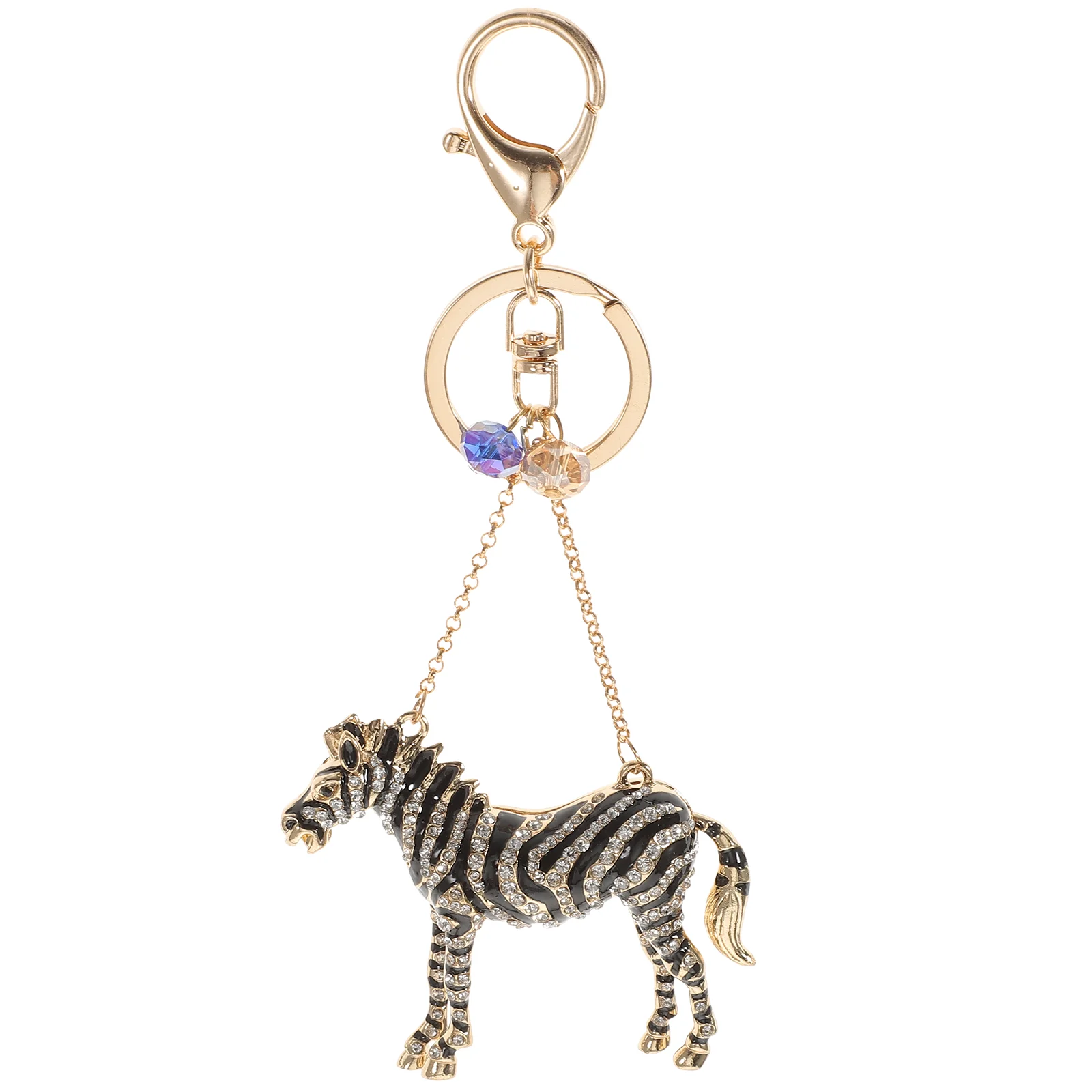 Key Chain for Black Bag Zebra Keychain of The Lid Modeling Metal Hanging Pendant