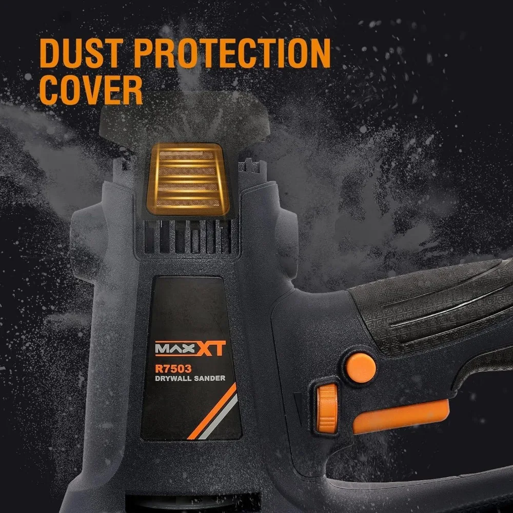 Mesin Amplas Dinding Genggam 810W, Amplas Listrik untuk Dinding, Pengamplasan Kasar dan Halus, Kecepatan Variabel 1500-2800RPM, Pad yang Ditingkatkan