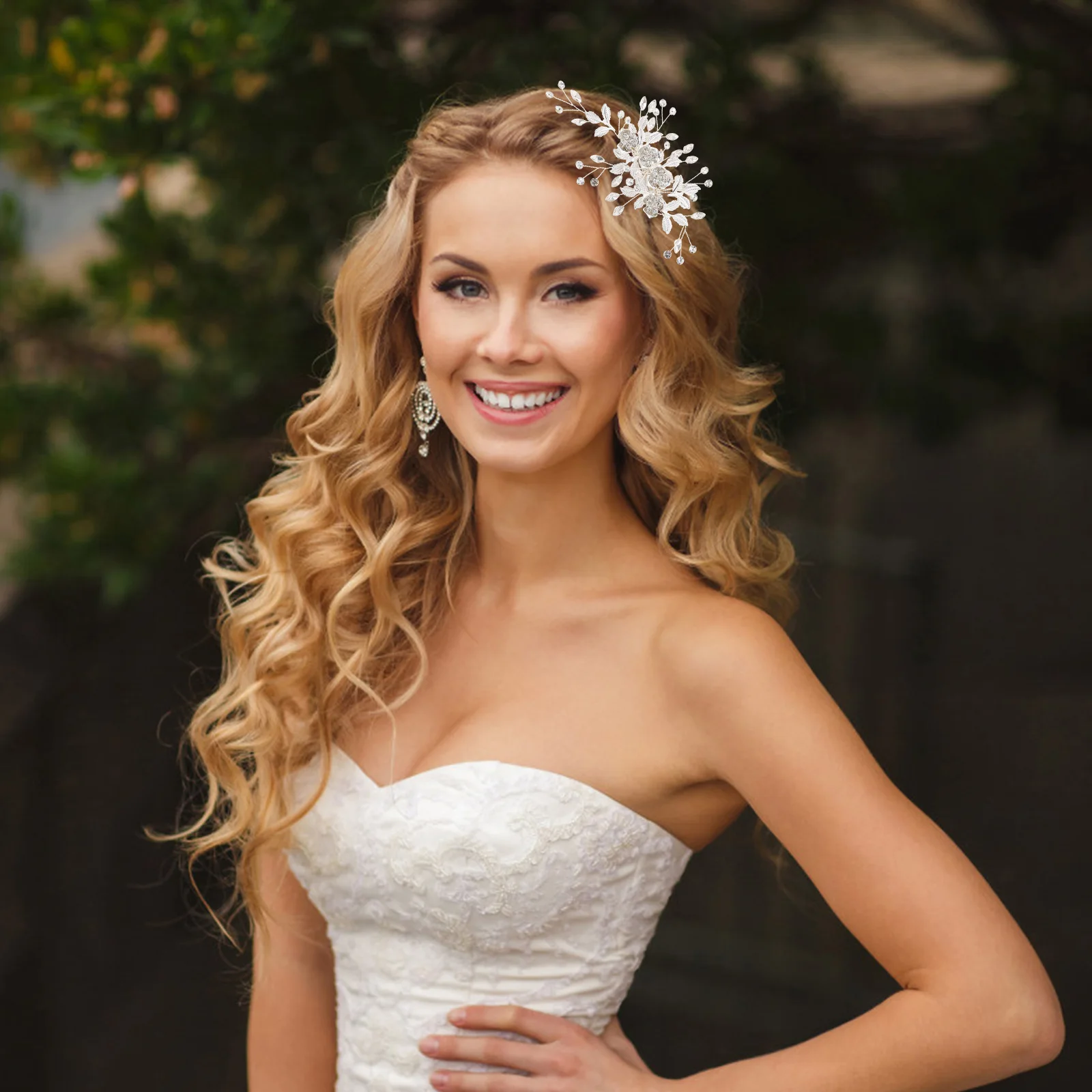 

Hair Accessories Rhinestone Clip Miss Bridal for Women Hairpin Zinc Alloy Flower Clips Wedding