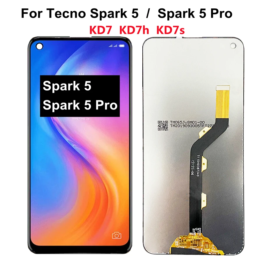 

6.6 For Tecno Spark 5 Pro LCD KD7 Display Touch Screen Digitizer Assembly Repair Parts For Tecno Spark 5 KD7h KD7s LCD