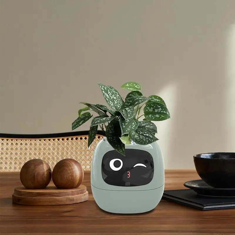 Smart Plant Pot For Small Flower Pot Ivy Desktop Green Plant Vase For Indoor Decoration Make Raising Plants Easy Fun Plant Robot