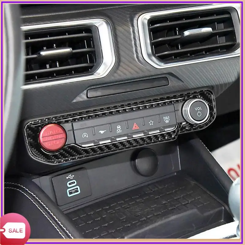 

Prominent Carbon Fiber Sticker For Ford Mustang GT 2024 2025 Car Central Control Star Button Cover Trim Interior Accessories
