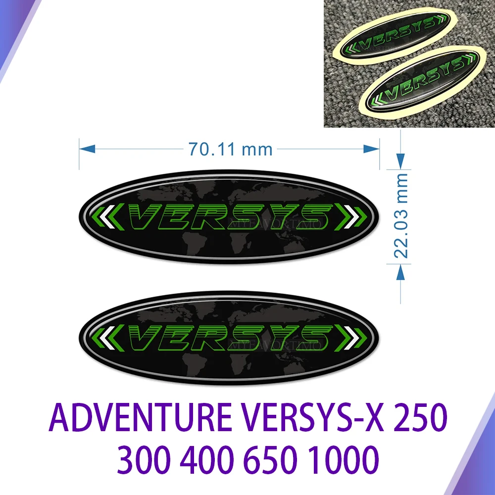 Dla Kawasaki 300 400 650 1000 przygodowa VERSYS-X 250 ochraniacz kasku VERSYS naklejki Tank Pad walizka bagażnik akcesoria