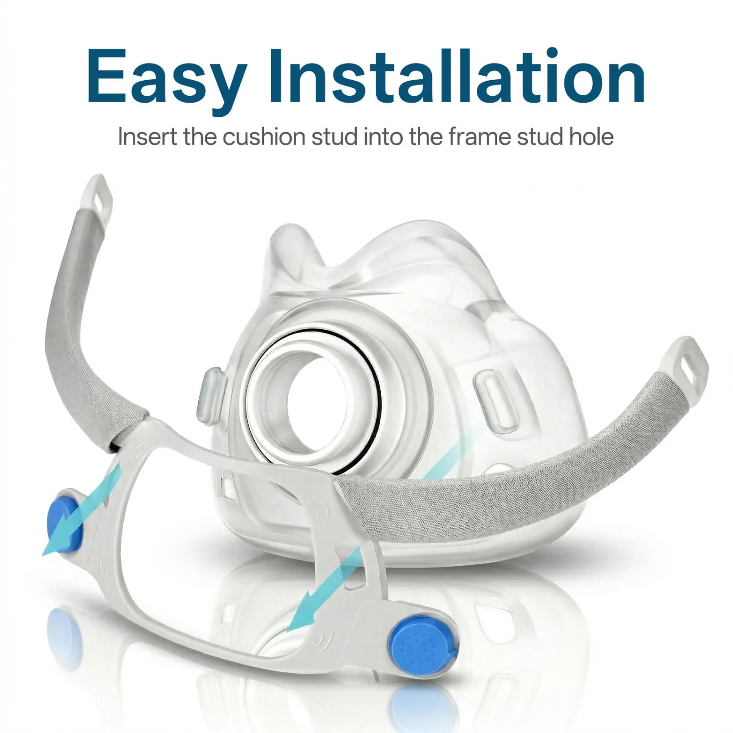 AirFit F40 CPAP Full Face Mask Replacement Kit, Contains Frame, Headband,Nasal Cushion & Extension Tube,Sleep Apnea Anti Snoring - view 4