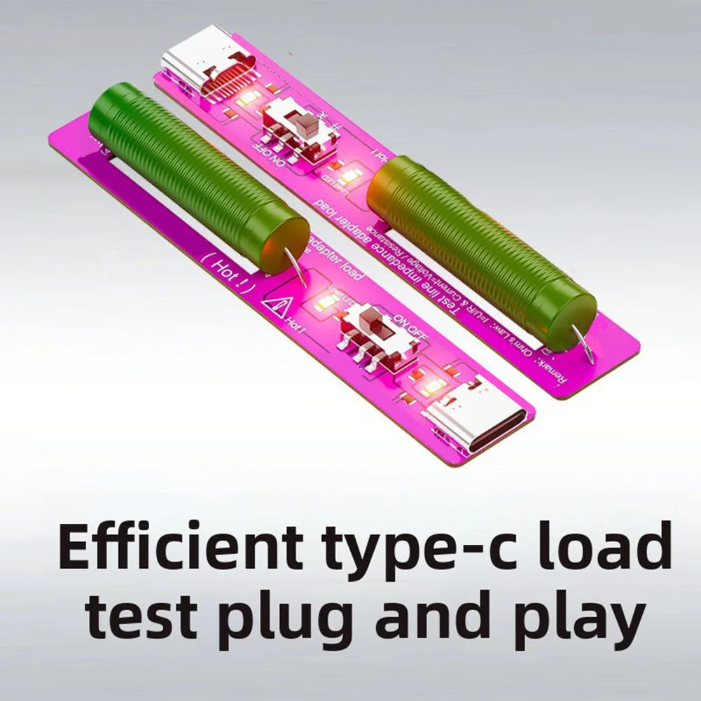 Type-C PD Power Supply Aging And Discharge Resistive Load Tester With 10W 4.7Ω High-Precision Resistor For Charger Cable Testing