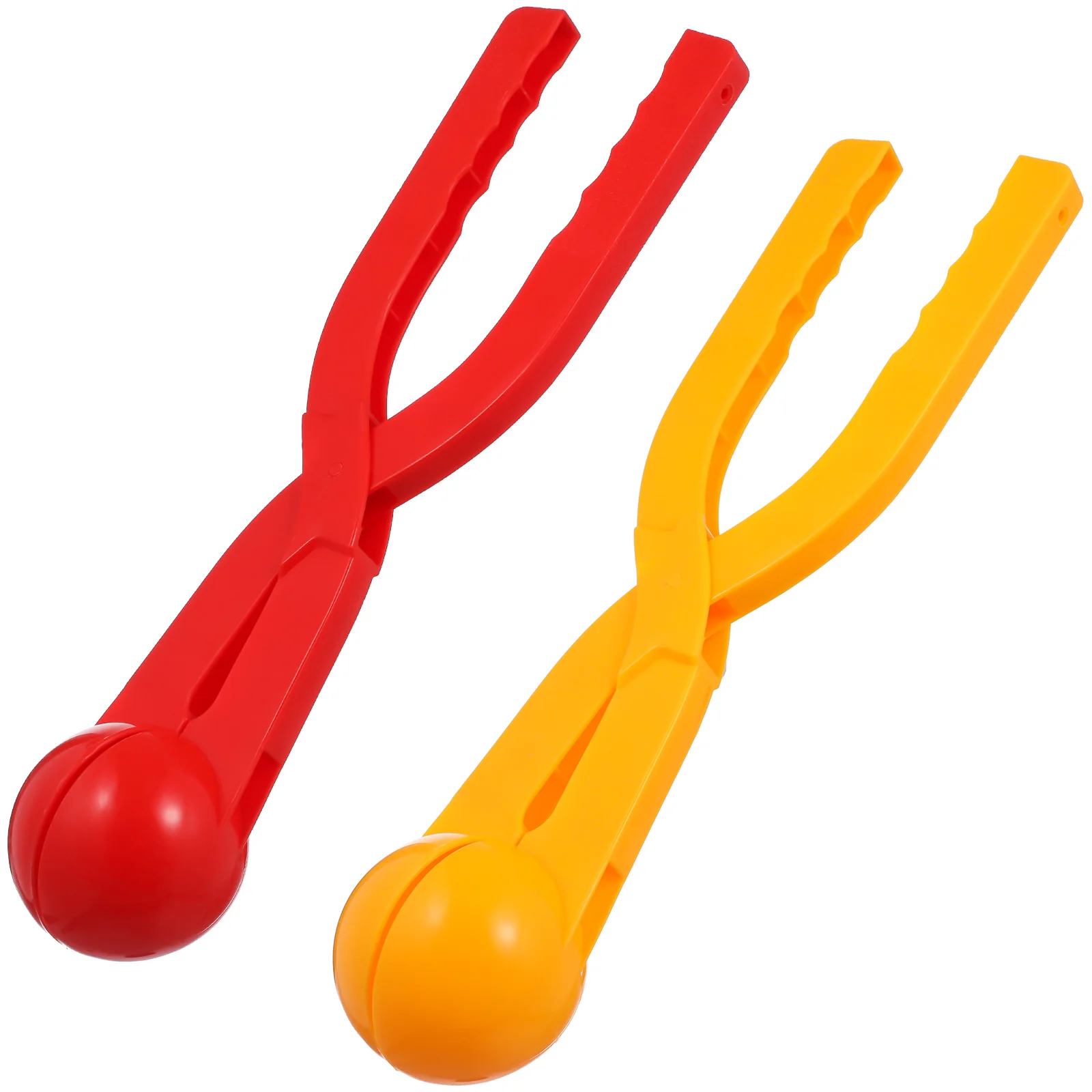 2 pezzi creatore di palle di neve divertenti clip per palle di neve giocattoli con manico antiscivolo per combattimenti di palle di neve per bambini colore casuale