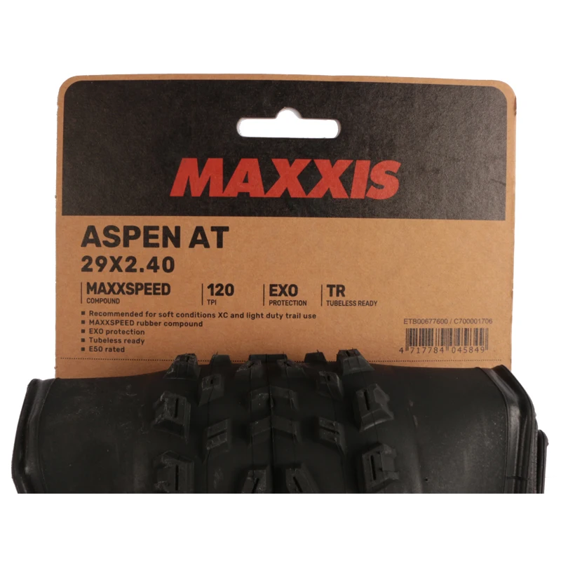 MAXXIS ASPEN AT Fahrradreifen Original für XC Off-Road Mountainbike Vakuumreifen 120 TPI 29/32x2.40 MAXXSPEED EXO TR Tubeless – Detail 2
