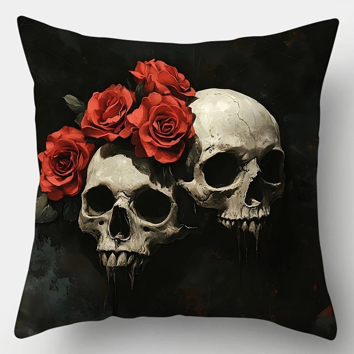 

Наволочки с изображением черепа и розы, чехлы для подушек для дивана в гостиной, мягкие и удобные, украшение для спальни