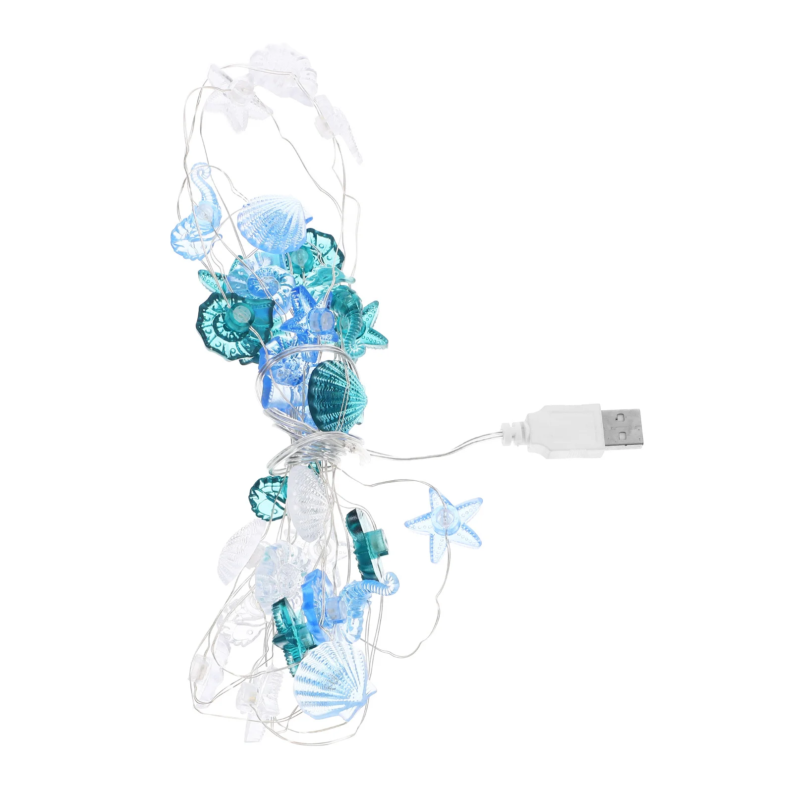 نجمة البحر قذيفة سلسلة ضوء المحيط تحت عنوان Led مصباح الساحلية ديكور الحفلات للمنزل حديقة مهرجان لوازم الديكور #4