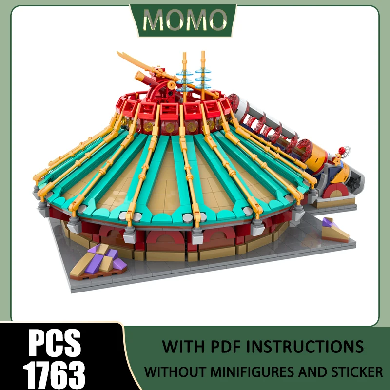 

City Street View Model Moc Building Blocks Space Mountain Midiscale Model Technology Brick Assembly Construction Toys Holiday