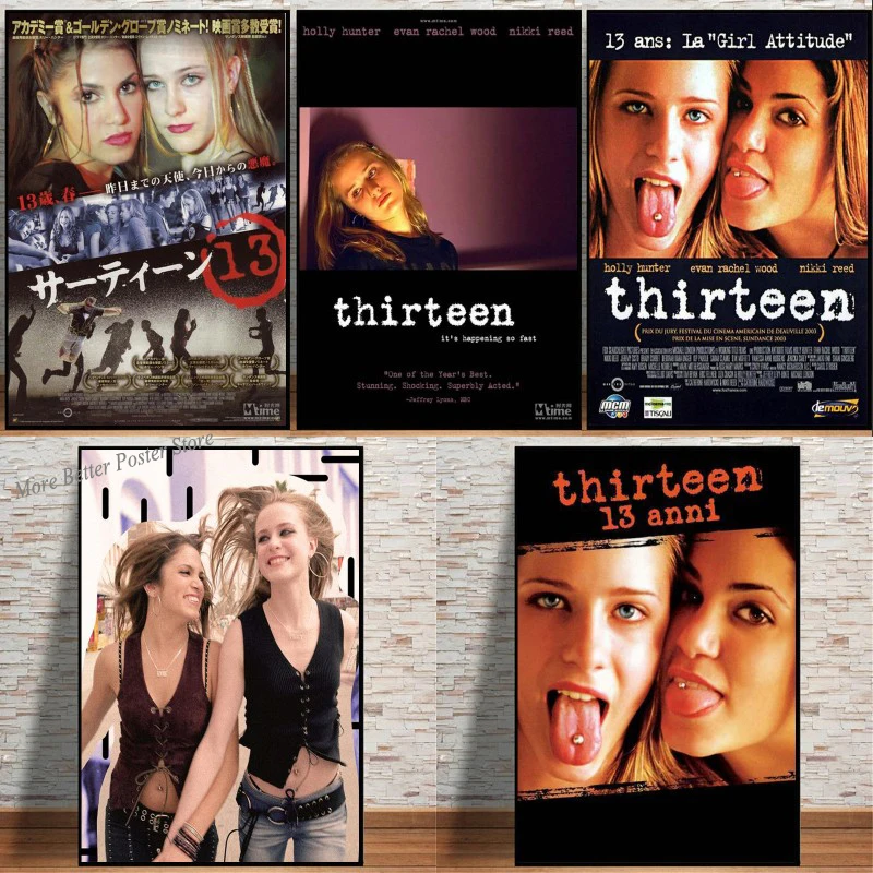 Vintage Classic Movie Thirteen 2003 Poster Print Canvas Painting Film Wall Art For Living Room Home Decoration Cuadros Gift