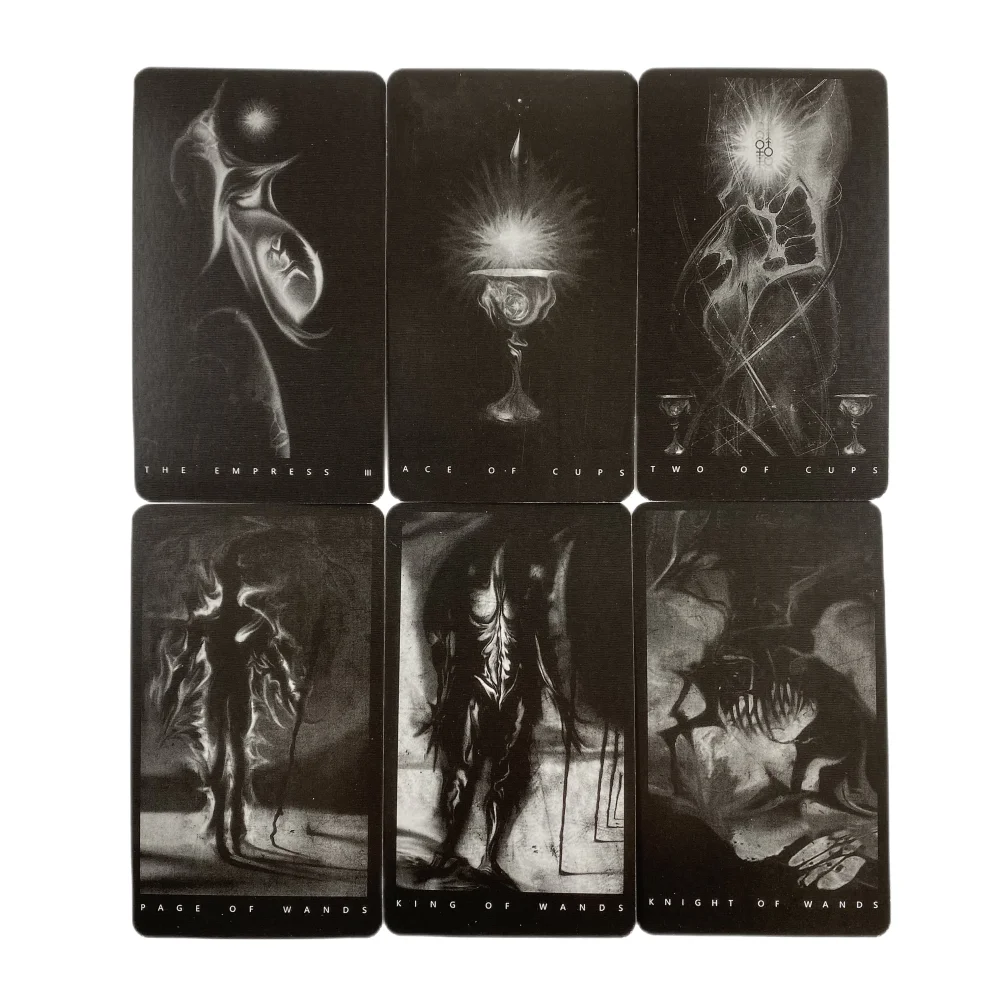 The Black Tarot Cards A 78 Oracle English Visions Divination Edition Borad Playing Games