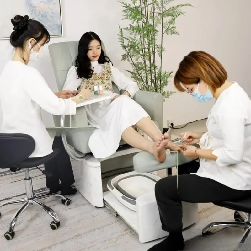 

All-in-One Professional Beauty Salon Chair: Reclining Sofa for Nail Art, Pedicure, Eyelash & Eyebrow Tattoo Services