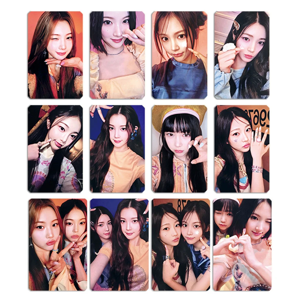 KPOP Hearts2Hearts The Chase Album Photocards H2H Member بطاقة بريدية JIWOO STELLA JUUN CARMEN مجموعة بطاقات Lomo على الوجهين