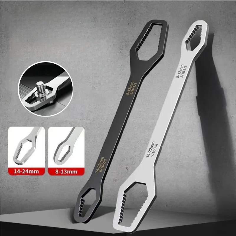 4-13 مللي متر 3-17 مللي متر 8-22 مللي متر مفتاح ربط عالمي جديد برأسين-مفتاح ربط ثنائي الاتجاه مقاسات تصميم قابلة للفصل