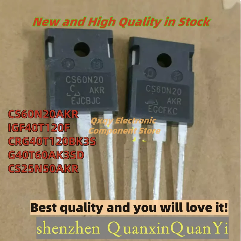 10pcs CS60N20AKR CS60N20 AKR IGF40T120F CRG40T120BK3S G40T120BK3S G40T60AK3SD CS25N50AKR CS25N50 TO-246 Field Effect Transistor