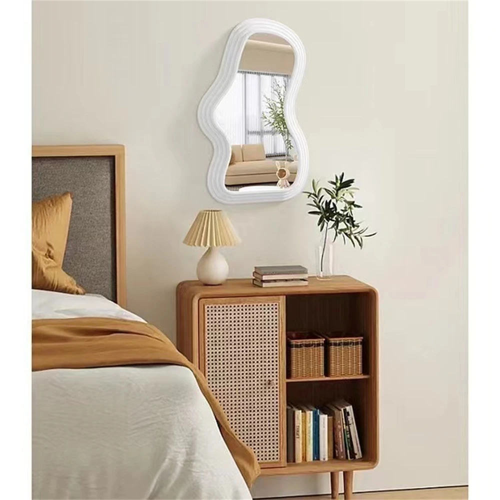 Cloud Shaped Desktop Vanity Mirror Simple Wall Mounted Bedroom Bathroom Irregular Makeup Wall Mounted Mirror Home Decoration