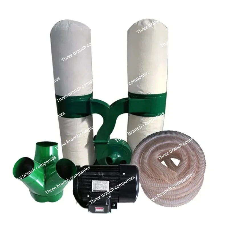 

Double Cylinder Bag Vacuum Cleaner Woodworking Dust Collector with Engraving Machine for Manufacturing Plant Use