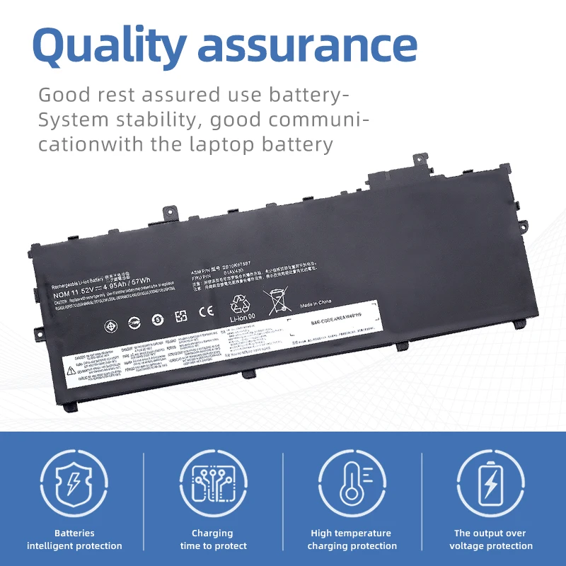 SUOZHAN 01AV494 01AV430 baterai Laptop untuk Lenovo Thinkpad X1 karbon 5th 2017 6th 2018 Series 01AV429 0101av431 King