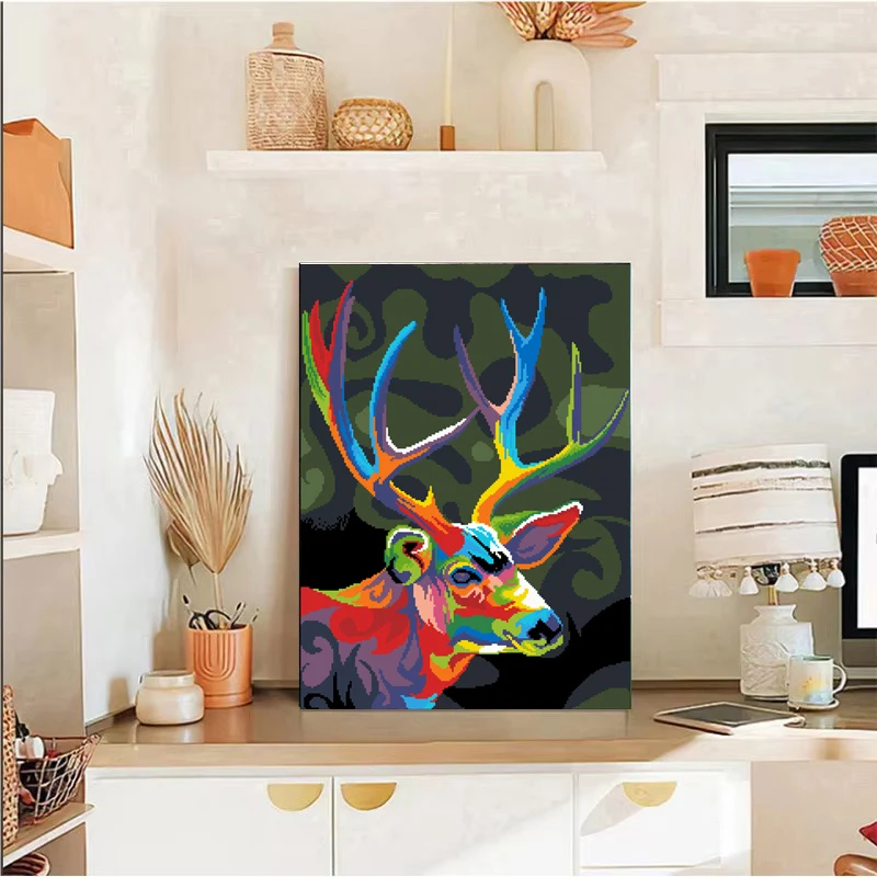 Colorful elk New Style diy Art crafts for adults stamped cross stitch kit knitting and needlecraft embroidery sewing joy sunday