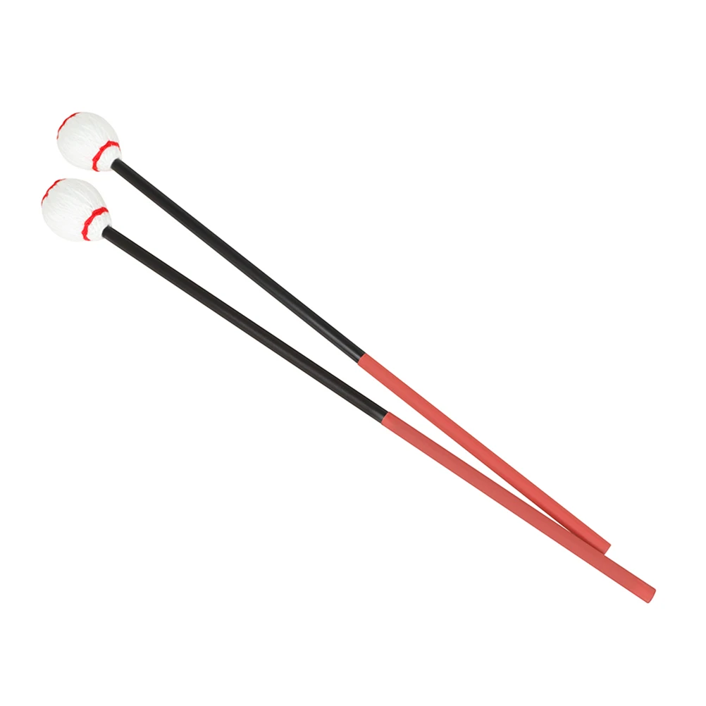

2pcs Xylophone Hammer Smooth Durable Carbon Fiber Cotton Percussion Instrument Mallets Marimba Sticks Accessories