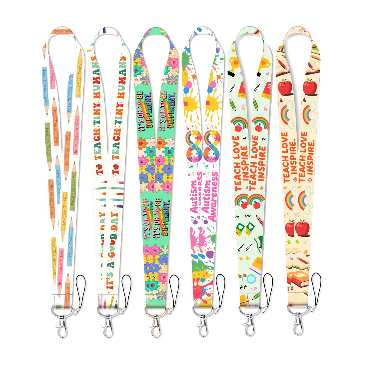 

Jigsaw Quotations Rope Strap Keychain Pencil Lanyard For Cars Motorcycles Keys Anti-Lost Hang Rope Accessories Gifts for Friend