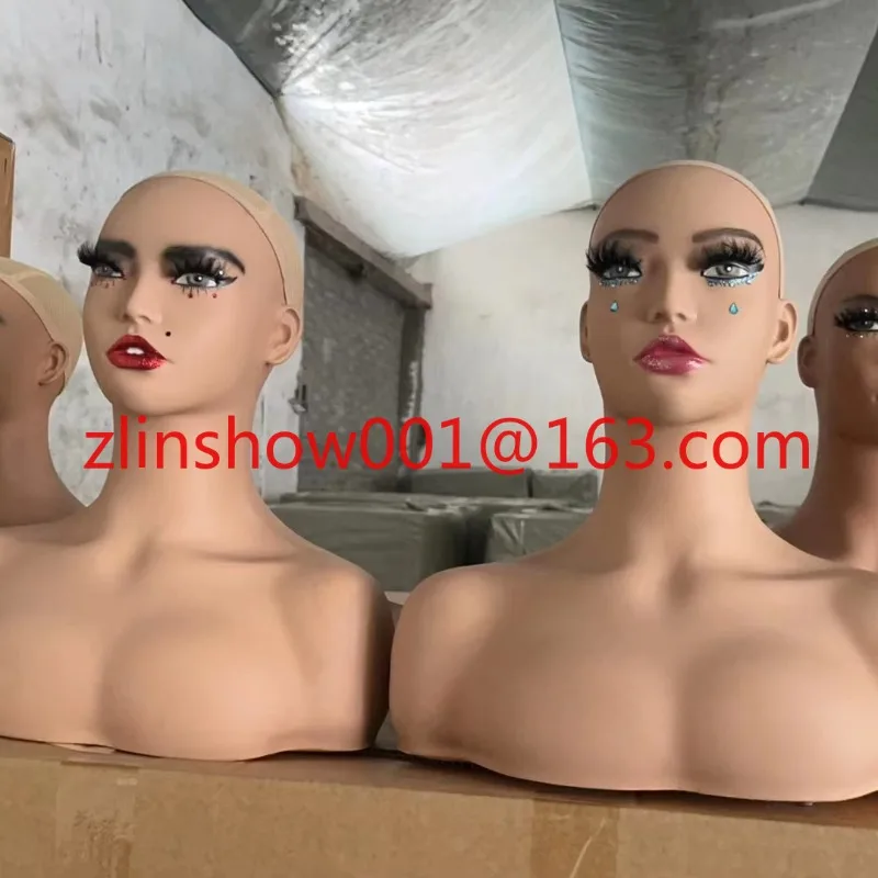 

Новое поступление, реалистичная голова манекена из ПВХ, европейская женская модель для демонстрации париков в салоне