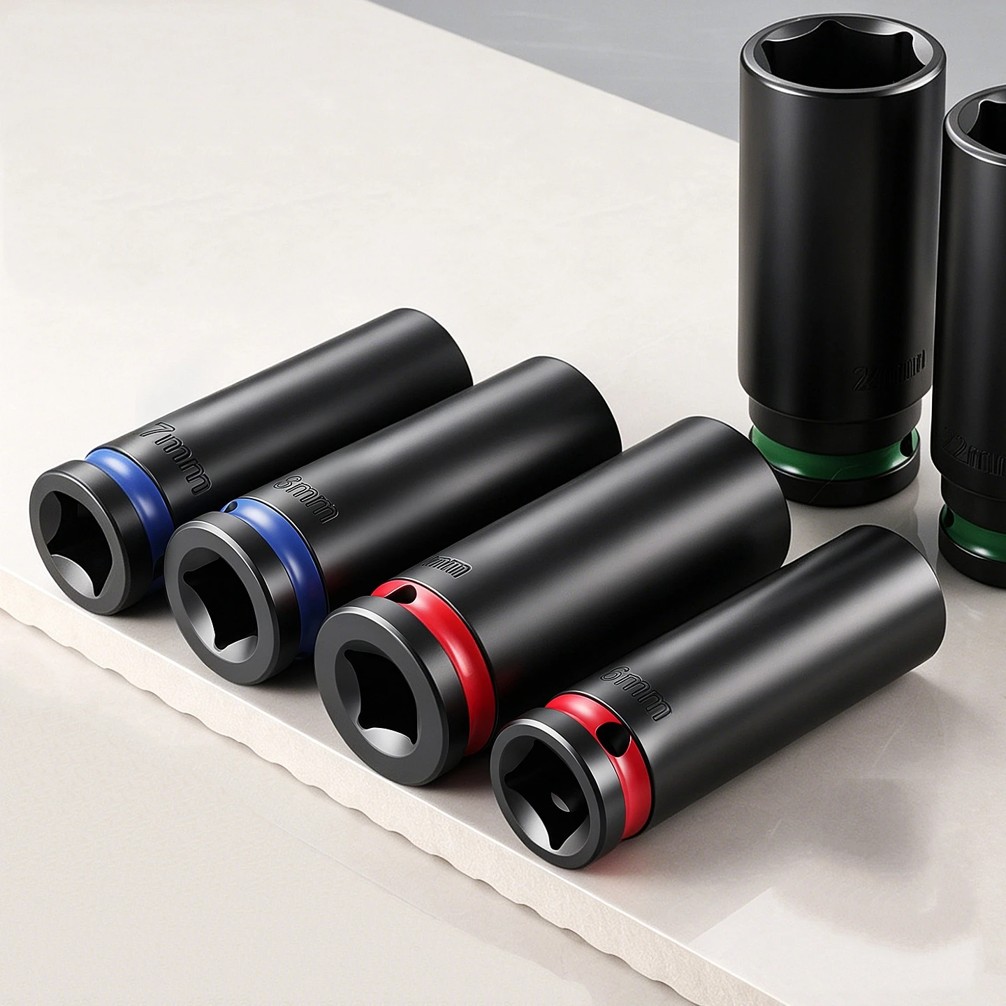 8-24mm 1/2 Drive Impact Socket Set Impact Wrench Sockets Cr-Mo Hex Sockets CR-V ​Motorcycle Repair Socket Nut Removal Hand Tools