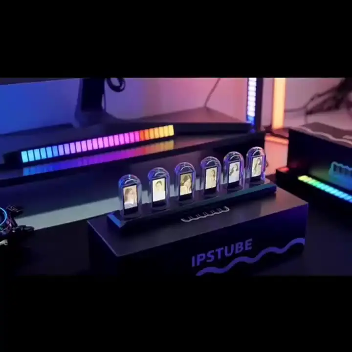 ニキシー管時計ナイトライト IPS RGB グローカラーアプリ制御 DIY