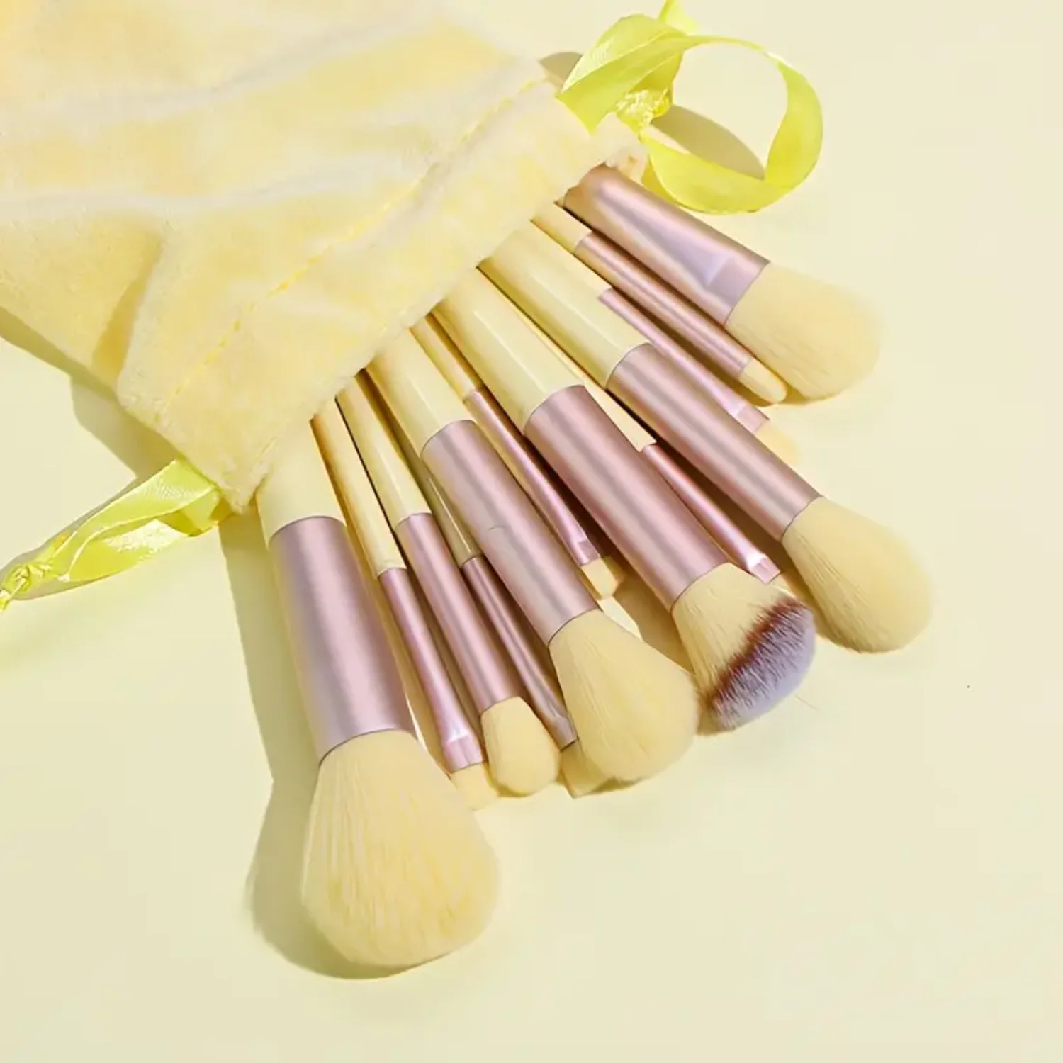 13pcs Makeup Brush Set & Storage Bag, Professional Cosmetic Accessories for Foundation Powder Eyeshadow Eyebrow Concealer Sculpt