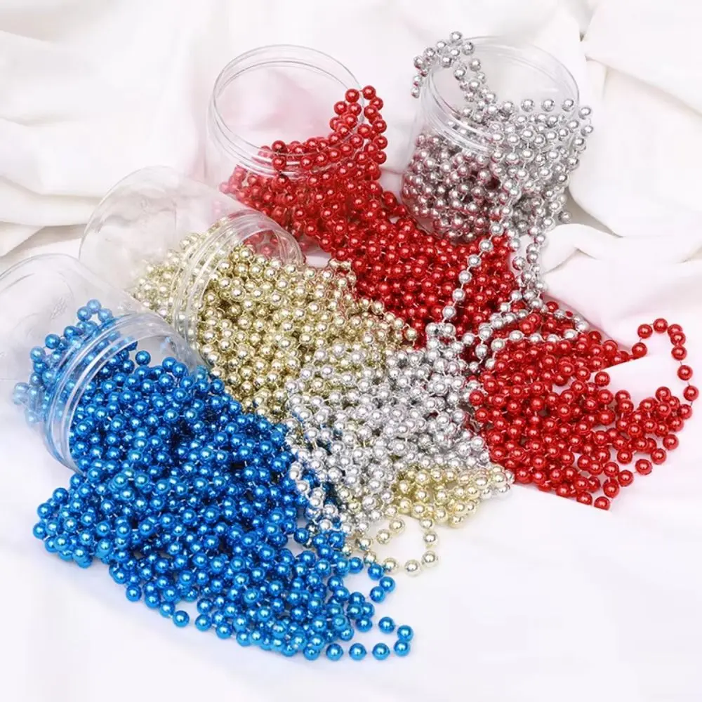 

Creative Colored Bead Chain DIY 5/10M Christmas Decoration Bead String Craft Decorative Christmas Tree Pearl String