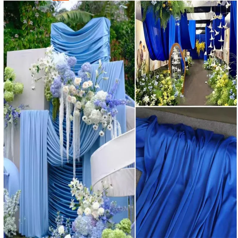 

Knitted Spandex Four-Way Stretch Fabric Milk Silk High Elasticity for Stage Decoration Exhibition