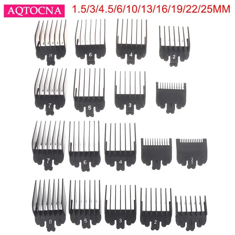 8/10Pcs 1.5-25mm Universal Hair Clipper Limit Comb Guide Limit Comb Trimmer Guards Attachment Professional Hairdressing Tools