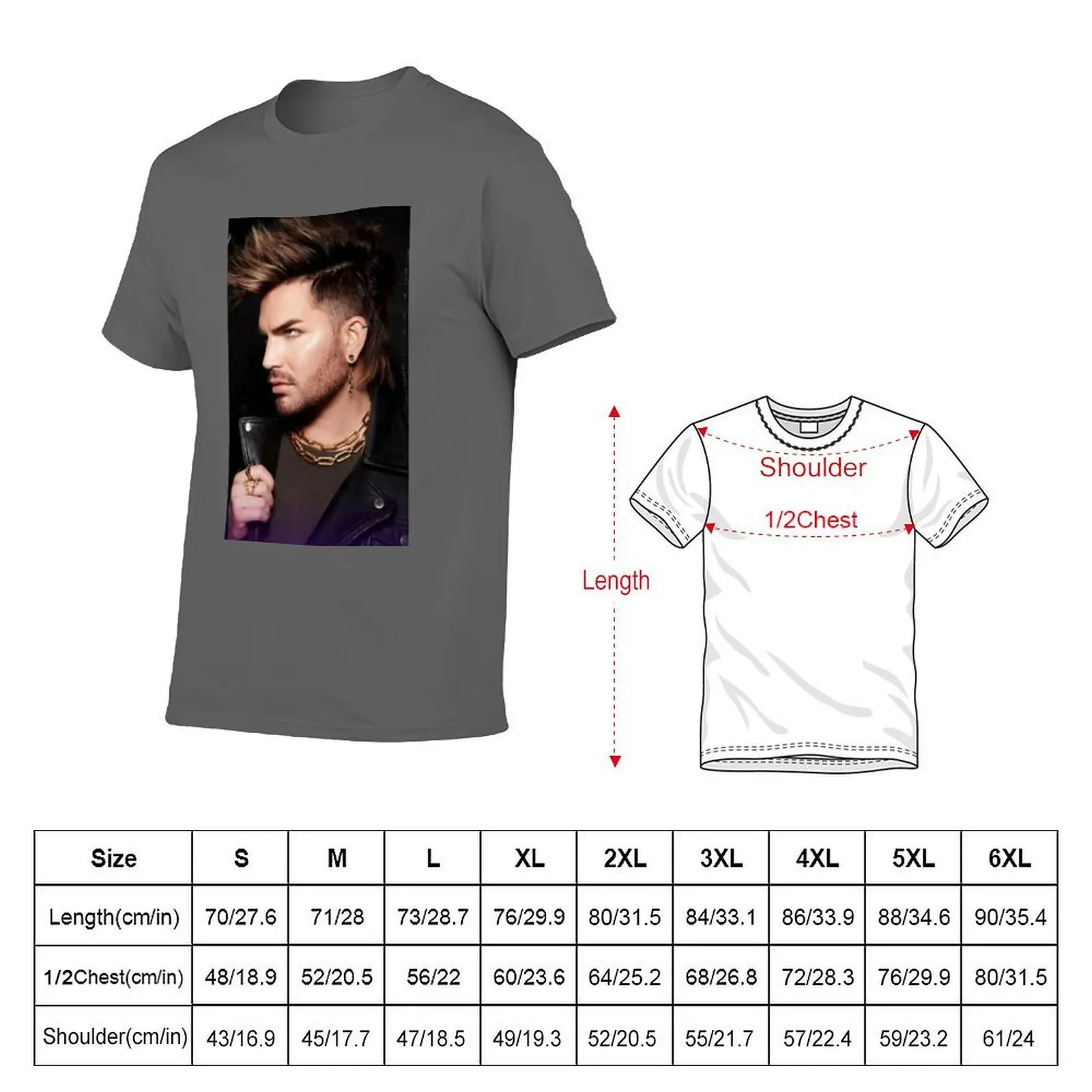 Glam Rock Adam Lambert T-Shirt anime t shirts oversize man t shirts for men T-Shirt