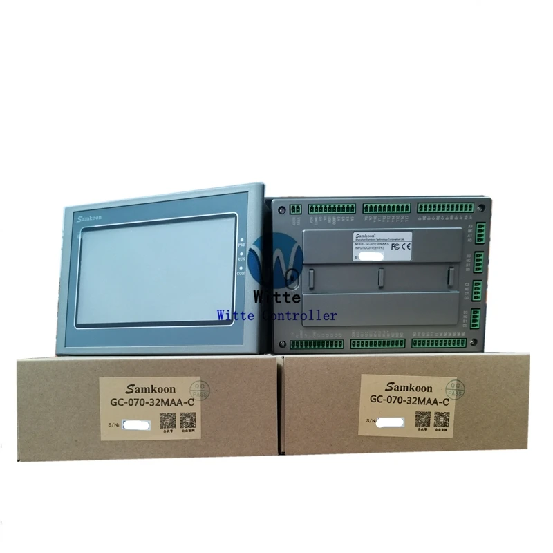 7 بوصة Samkoon GC-070-24M-C GC-070-32MAA-C GC-070S-32MAA-C HMI + PLC DC24V ذاكرة شاشة تعمل باللمس 128 متر فلاش 64 متر DDR