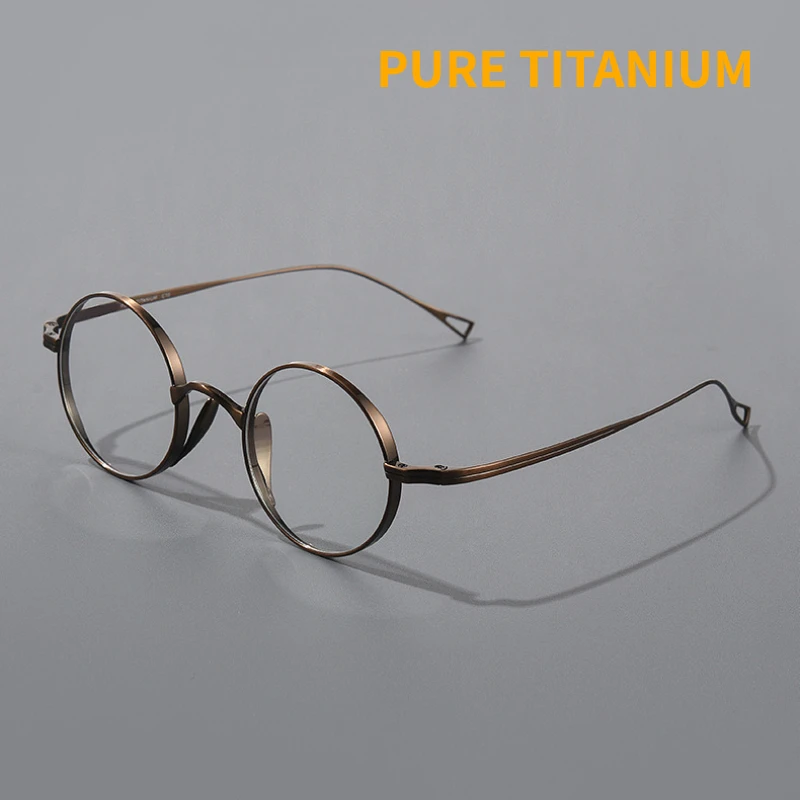 

Japanese Pure Titanium Eyeglass Frames Vintage Ultra Light Pure Titanium Oval Frames For Prescription Optical Eye Glasses Frame
