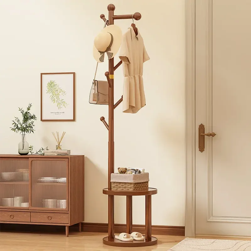 Bedroom Entrance Hall Coat Rack Standing Hanging Multifunction Coat Rack Wooden Modern Perchero Ropa De Pie Entrance Furniture