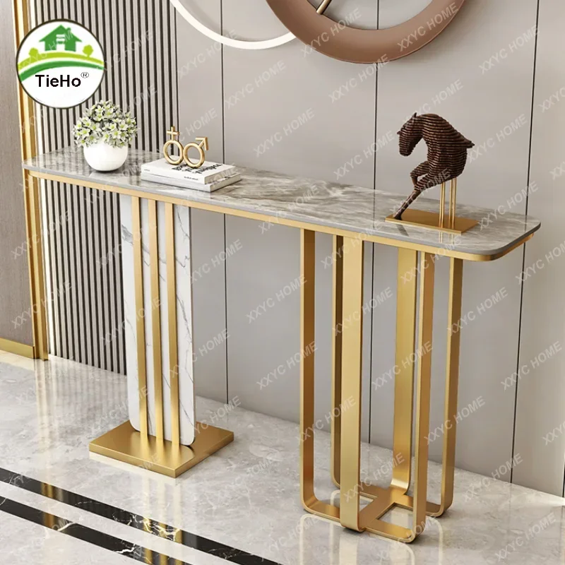 Italian Style Luxury Console Table For Hallway Living Room Entrance Slate Console Table Modern Minimalist Long Side Table