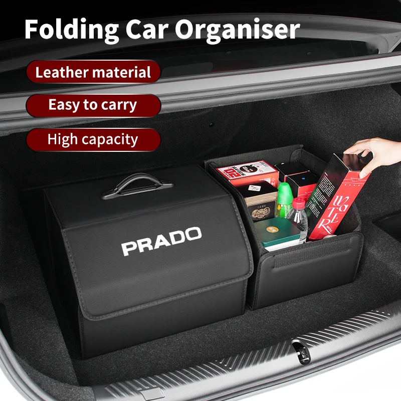 

Car Interior Trunk Storage Box Leather Tools Storage Case Anti-scratch High-capacity Bag For Toyota Corolla Yaris Aygo GT86 Priu