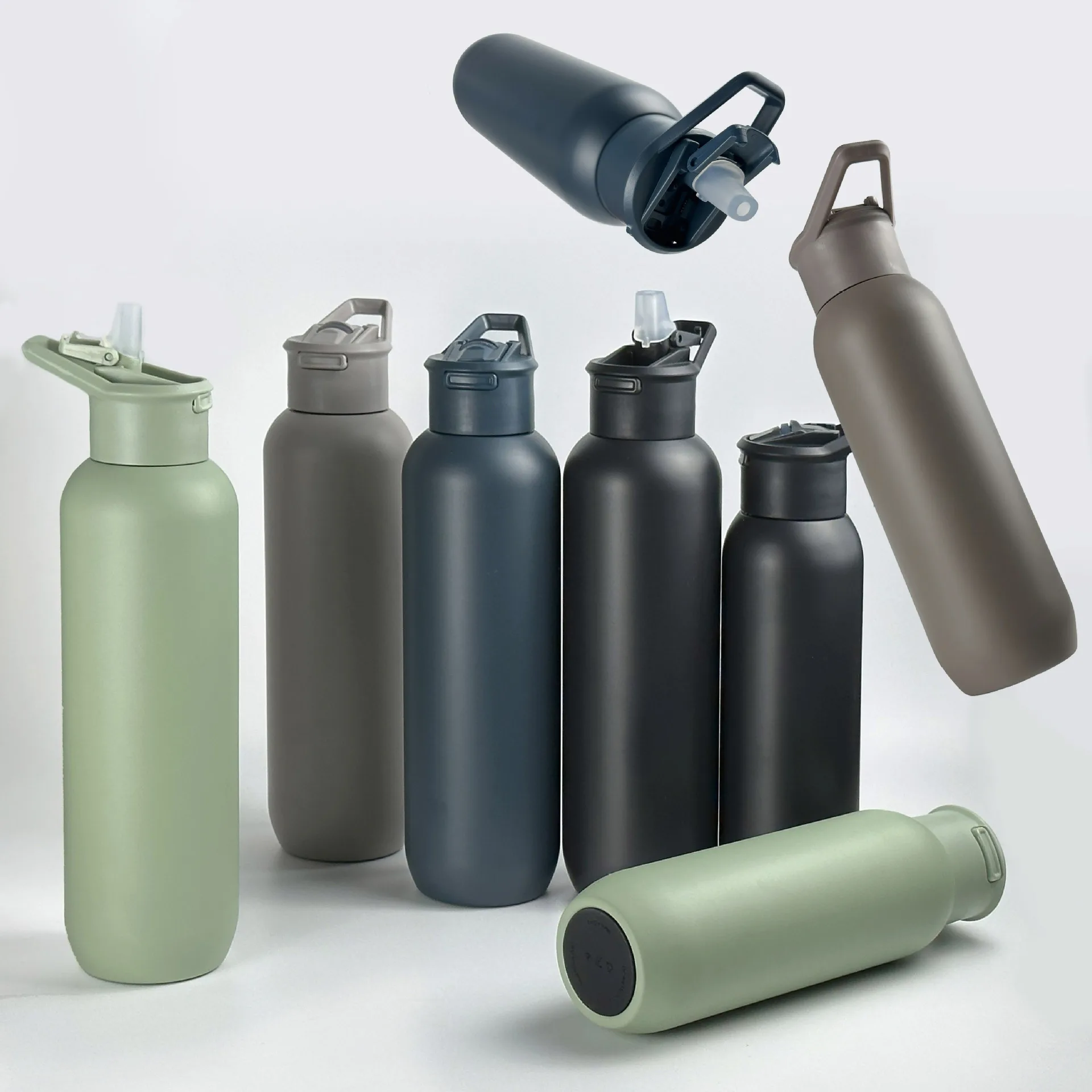 Bouteille d'eau sportive en acier, thermos 580/1000 ml, gobelet isotherme, gourde de voyage