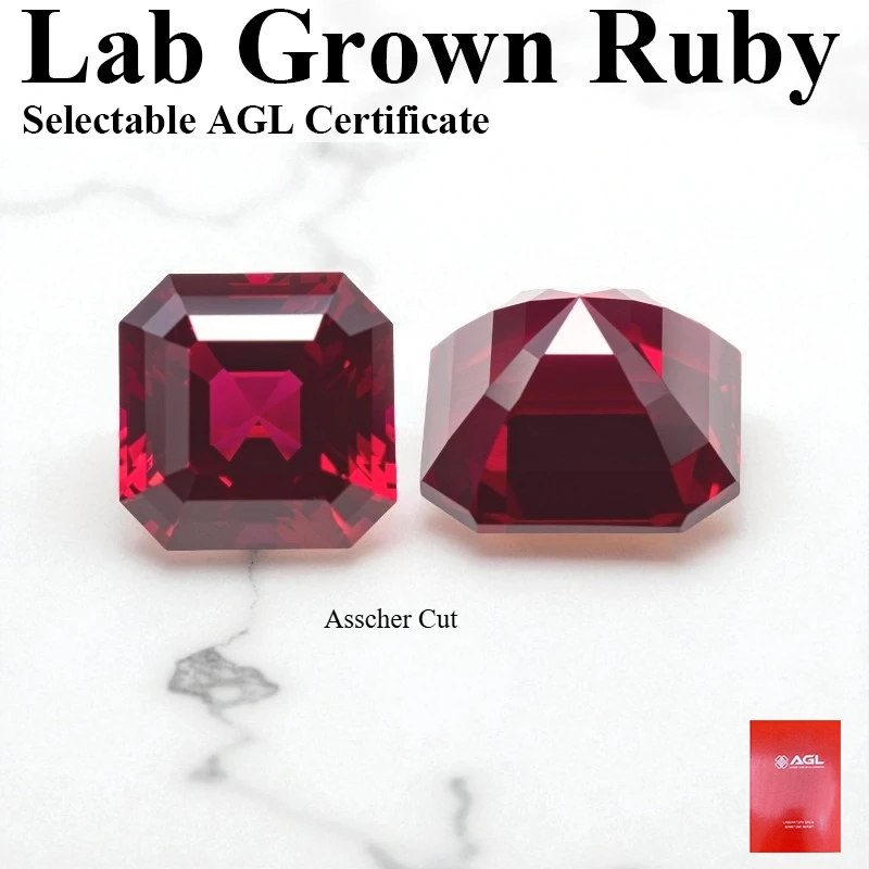 

Lab Grown Ruby Pigeon Blood Red Color Gemstone Beads For Charms Diy Jewelry Making Main Materials Selectable AGL Certificate